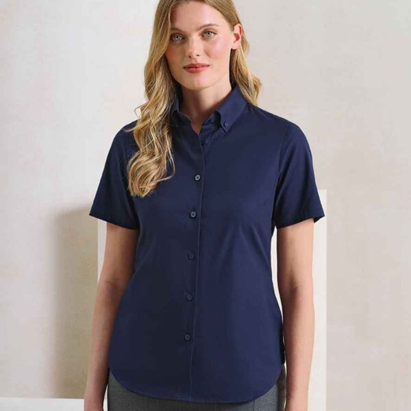 Premier Ladies Supreme Short Sleeve Oxford Shirt Thumbnail
